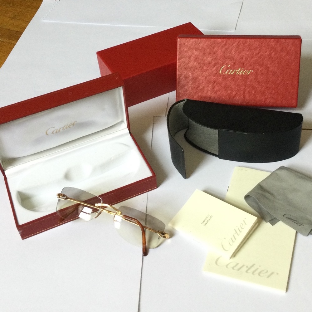 Gold Cartier-Sun sensitive lens "Piccadilly" Glasses